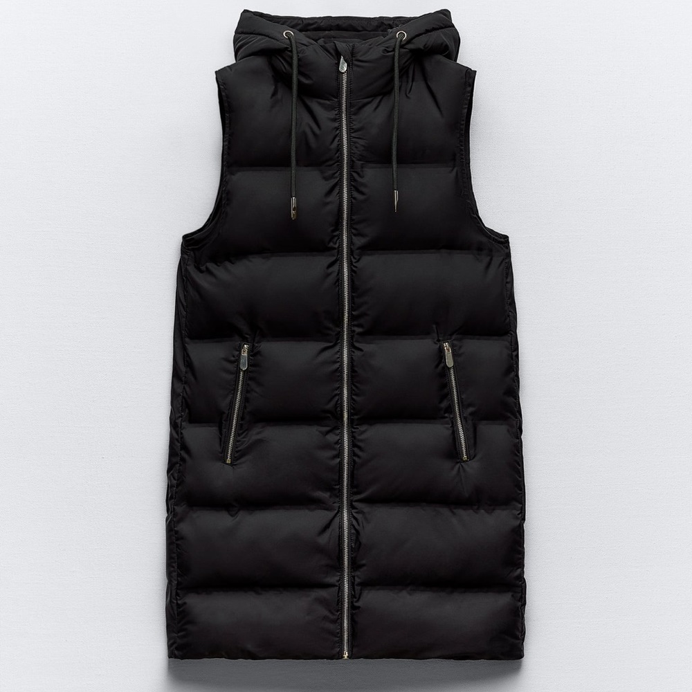 Zara puffer vest with hood